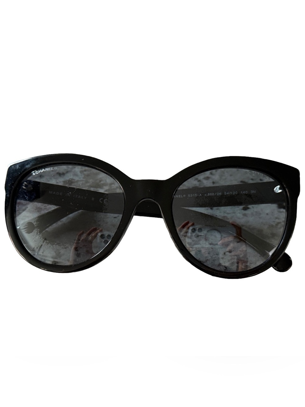 Chanel Pantos Mirrored Sunglasses Black